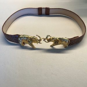 Vintage Alexis Kirk elephant belt